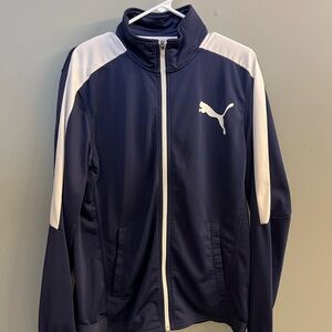 Puma Navy and White Track Jacket